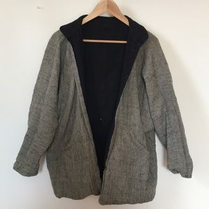 Reversible woven jacket by FLAX